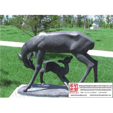 Ajardinar la escultura de bronce