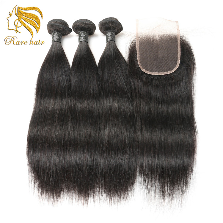 Double Drawn Cutical Aligned Raw Vietnamese Hair Skin Weft, Unprocessed Long Star Virgin Human Hair Weaving With Closure