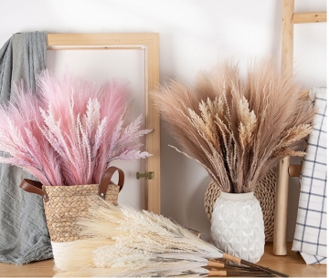 Lifelike 55cm Faux Bulrush Flowers - Artificial Factory Wholesale for Decor