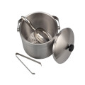 Stainless Steel Ice Bucket with Tongs and lid