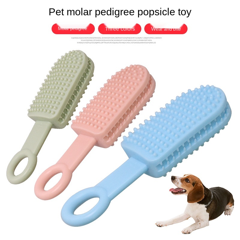 New Pet Molar Cleaning Stick Dog Toothbrush Chewing Bite Resistant Dog Bite Toy Interactive Training Supplies