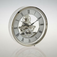 Silver Metal quartz skeleton clock movement SKM3CS