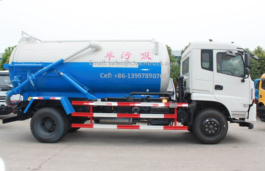 العلامة التجارية الجديدة Dongfeng ZD 10m³ شاحنات التخلص من مياه الصرف الصحي