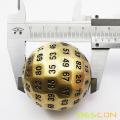 Bescon Solid Metal 100 Sided Dice, Game Dice D100,Giant Polyhedral Metal 100 Sides Dice 50MM in Diameter (1.97in), Ancient Brass