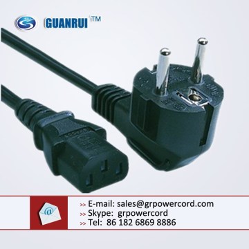 schuko power cable, schuko power cord to iec 60320 c13,