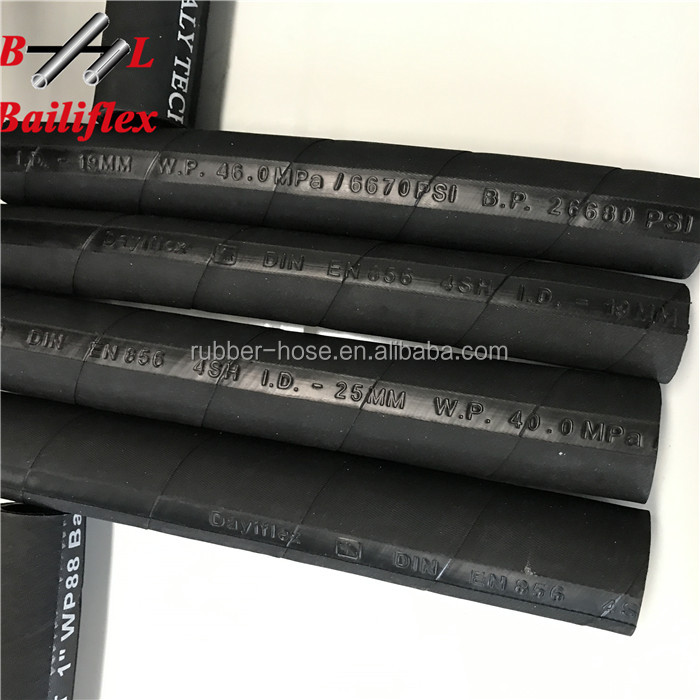 high quality steel wire spiral 10mm rubber hydraulic hose from BAILI HOSE