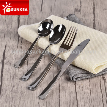 Disposable cocktail plastic knife and fork