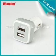 New arrival high quality best selling colorful 3 port usb car charger from wonplug