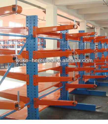 selective industrial steel storage cantilever racking for warehouse