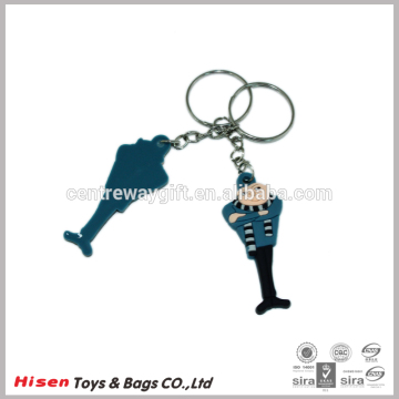 cool man rubber key chain key chain hook parts