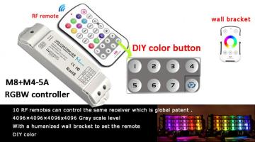 wireless RF remote RGBW controlle