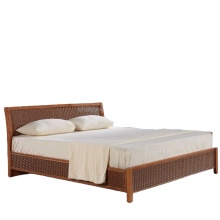 Natural Rattan Double Bed Sets: Latest French Rattan Bed Designs