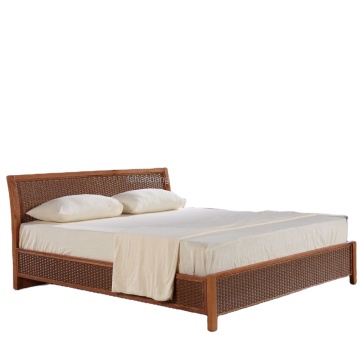 Natural Rattan Double Bed Sets: Latest French Rattan Bed Designs