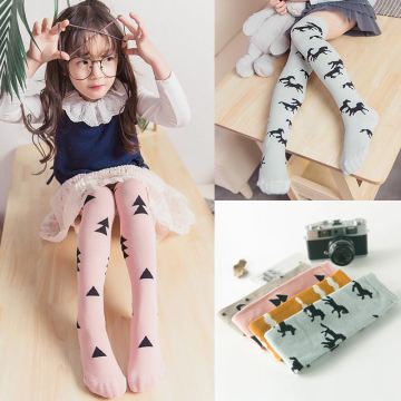 HW245 chinese cotton stockings wholesale girls cartoon clouds knee stockings