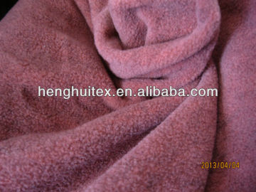 100% polyester 32s spun dyed antipilling fleece fabric