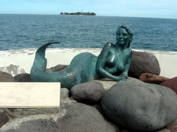 outdoor garden decoration metal crafts bronze mermaid statue