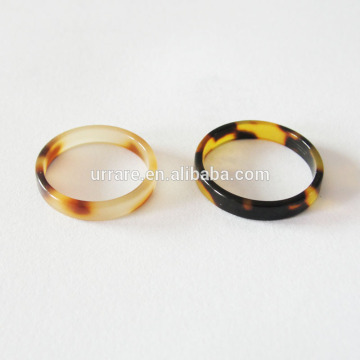 Yiwu Factory Cellulose Acetate Materials Tortoise Shell Fashion Rings