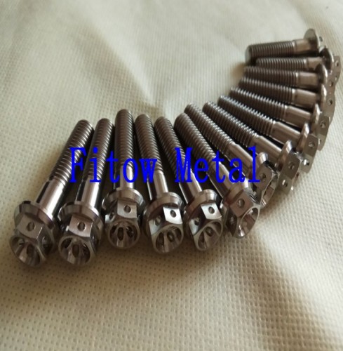 GR5 (Ti6Al4V) Titanium 6Al4V Titanium flange Bolts Forti6al4v M5 x 20 Titanium Stem Bolts