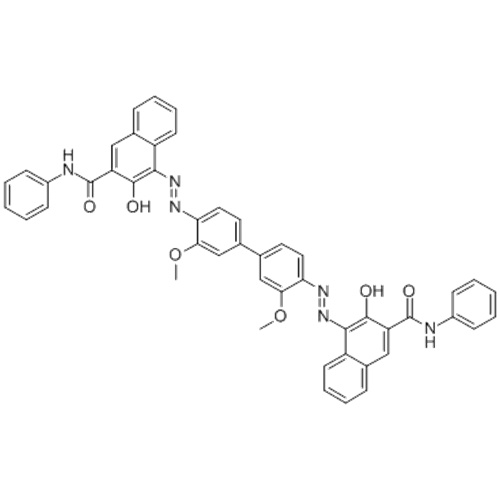 4,4'-[(3,3'-dimethoxy[1,1'-biphenyl]-4,4'-diyl)bis(azo)]bis[3-hydroxy-N-phenylnaphthalene-2-carboxamide]  CAS 10127-03-4