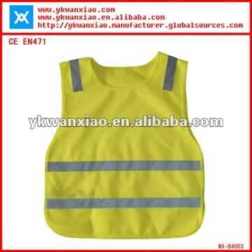 high visibility reflective children vest,reflective vest children with class2 tape