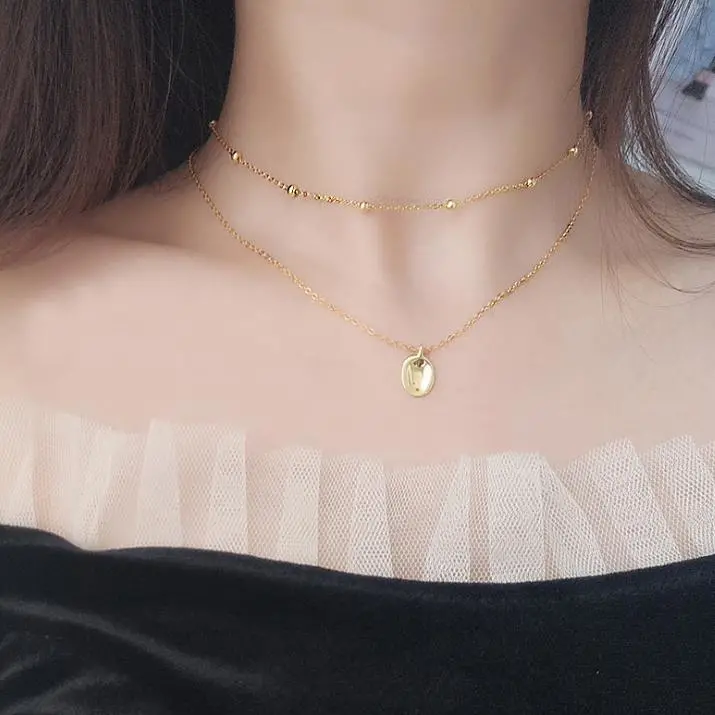 2020 Real 925 Sterling Silver Choker Necklace Women Rabbit Beads Chain Pendant Necklaces Hip Hop Jewellery