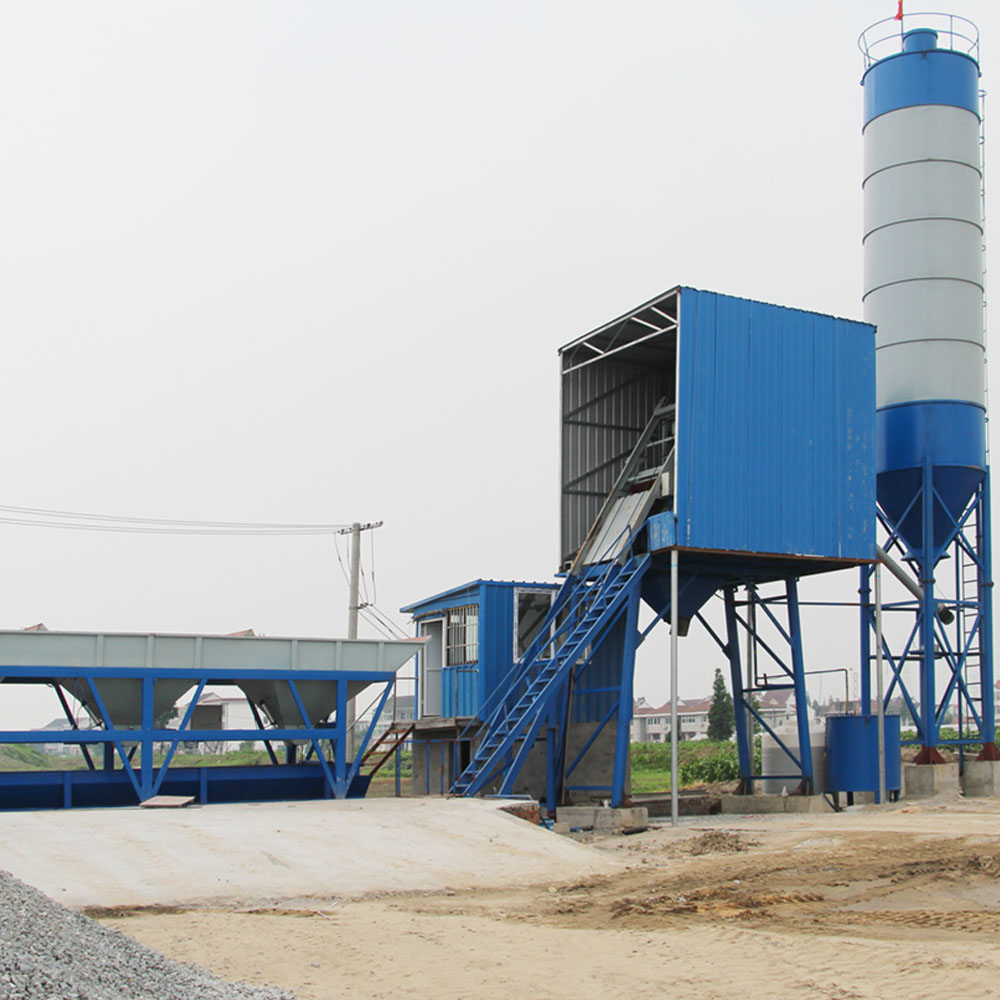 HZS25 stationary mini ready mix concrete batching plant