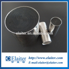 Catalytic converter cellular metallic substrate & metal catalyst carrier for racing vehicle