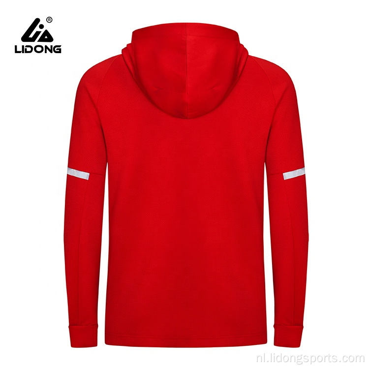 Aangepast logo unisex sport volledige ritssluiting hoodie