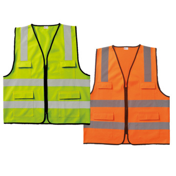 High visibility safety cloth with zipper