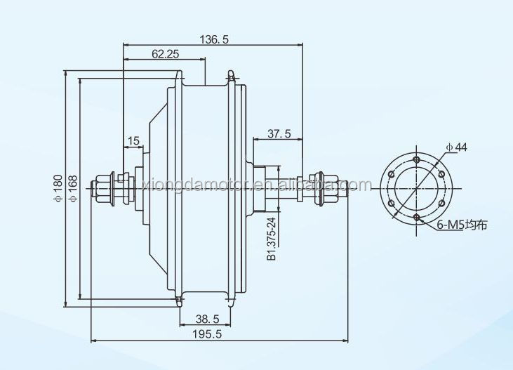 Xiongda YTW-05 36V 350W ebike dc motor electric bike brushless hub motor for electric bicycle