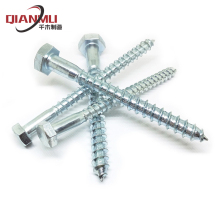 Hexagonal wood screw with galvanized hexagonal head