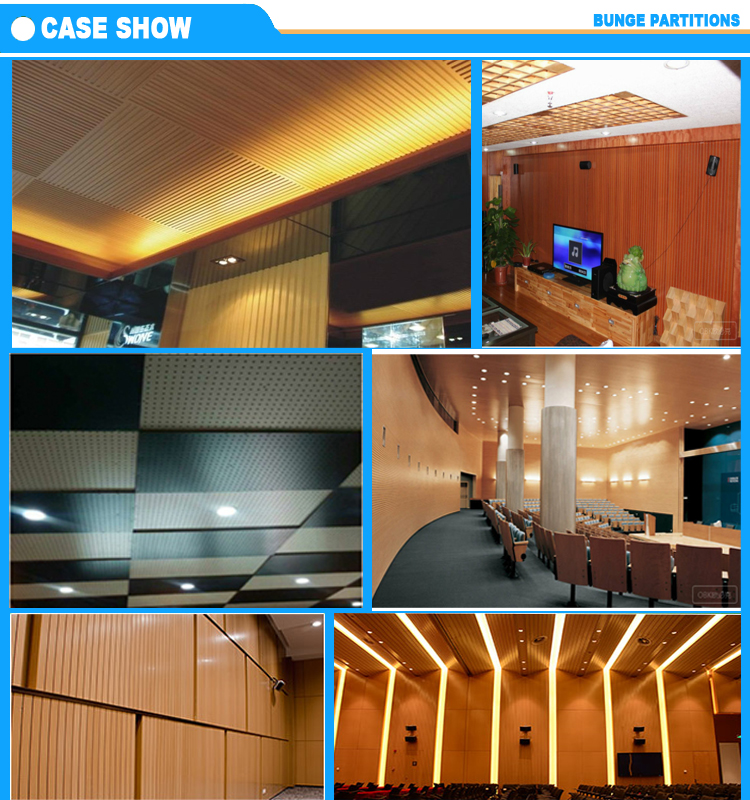 Lightweight Interior Decoration Wooden Grooved Acoustic wall panels