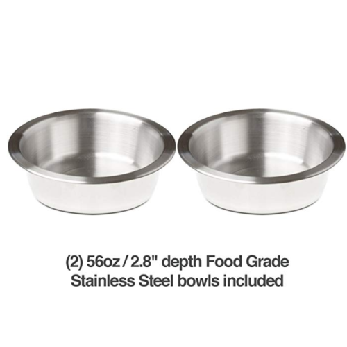 Stainless Steel Raised Pet Bowls