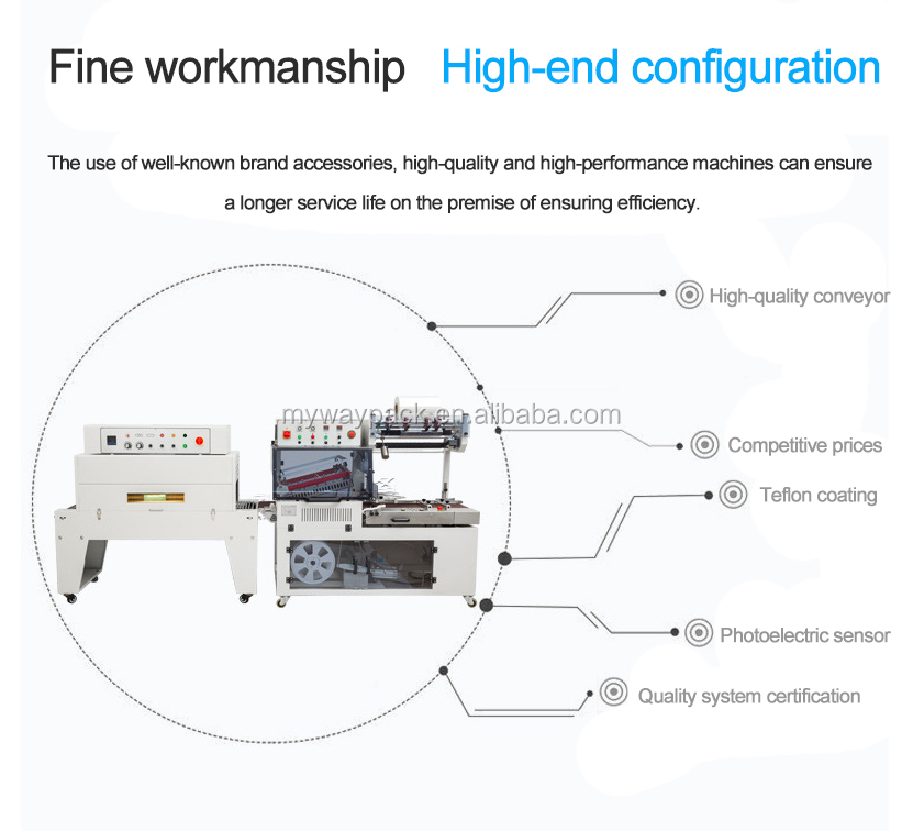 Myway Packing Machinery Pneumatic Type Automatic Heat Shrink Film Wrapping Machine