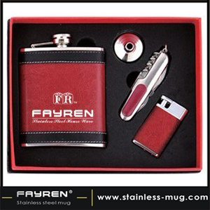 7oz Stainless steel hip flask set wine flask