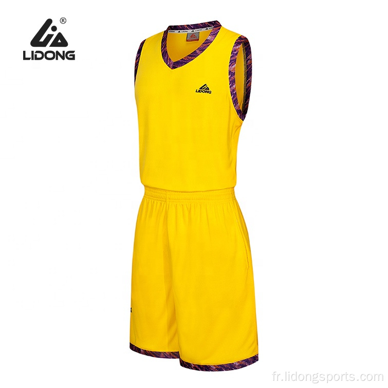 Nouveau design bon marché Maillot de basket personnalisé Hommes