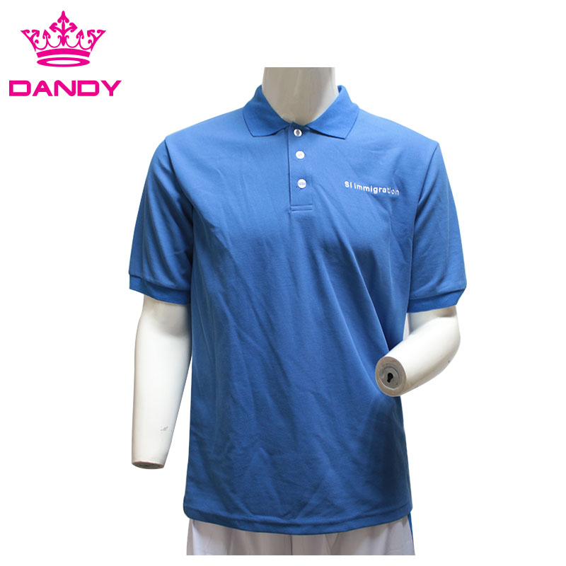 Camisas polo masculinas Royal Blue em piquê