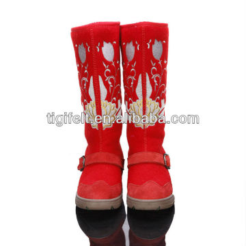 100% Warm Wool Felt Women Boots