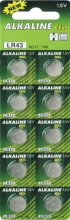 Alkaline Button Cell (Size:LR43 AG12 186) (Model No.:LR43)