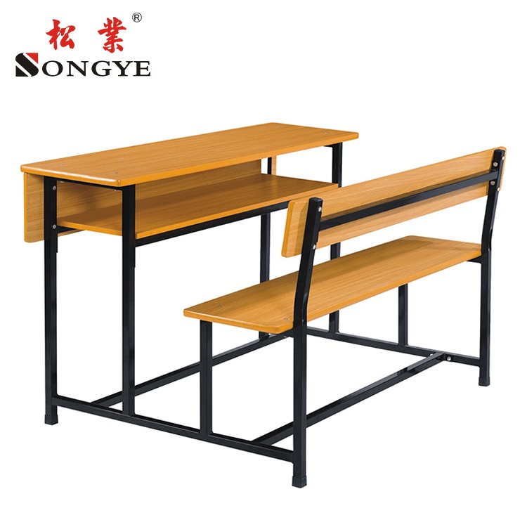 double desk bench