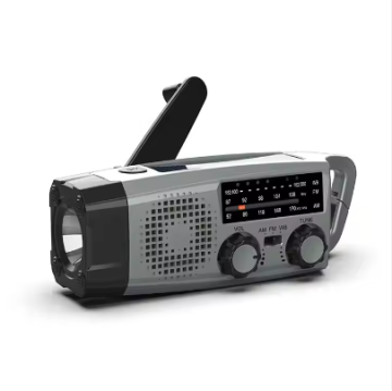 GOLDMORE1 Solar-Powered AM/FM Radio with SOS Alarm and Flashlight