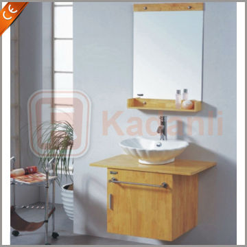 Rubber wood bathroom cabinet