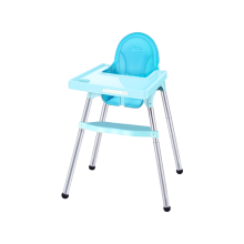 Plastic Baby High Chair With Stainless Steel Legs