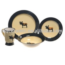16pcs glazed ceramic dinnerware