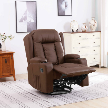 American Style Single Leather Manual Recliner Sofa