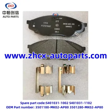 Front brake pads for changan CS95 plus