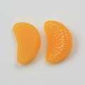 Cuentas de cabujón de fruta mini segmento naranja realista lindo artificial barato para accesorios de fabricación de limo