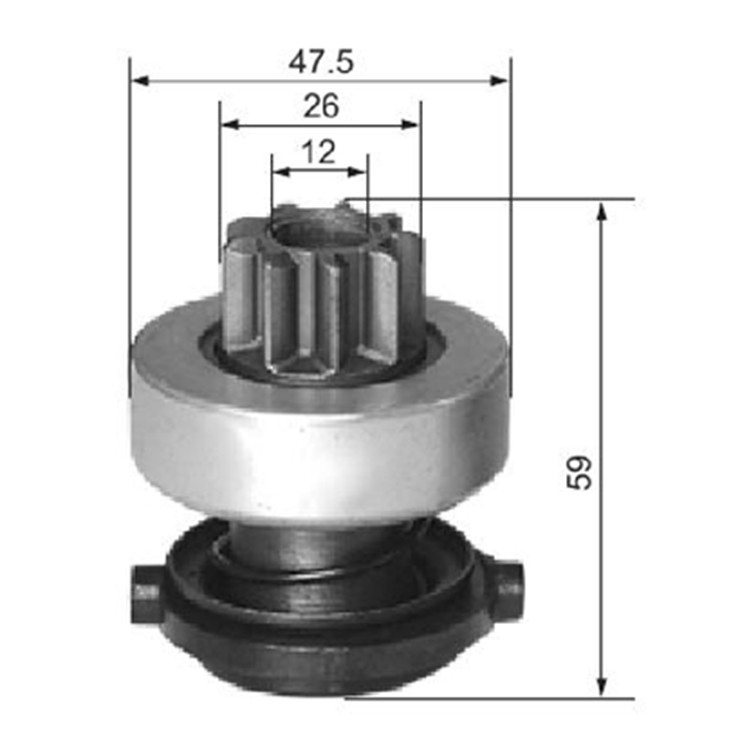 STARTER DRIVE BENDIX FOR 54-9140 131104 1.01.0482.0 1006209503 1006209513 1006209536 15650