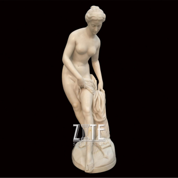 Natural Marble Hand Carved beautiful nude girl stone sculpture