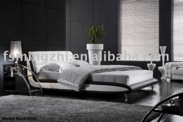 Home furniture modern leather soft bed frame AY206